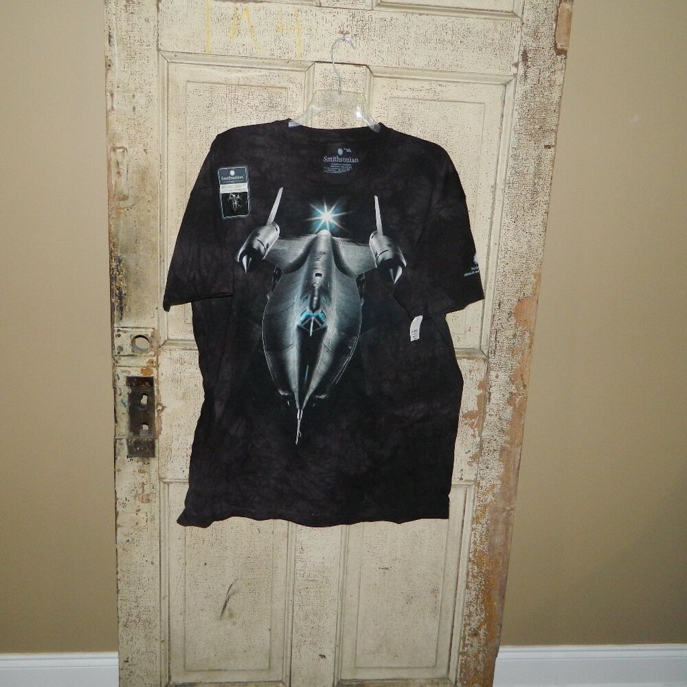 Smithsonian Lockheed SR-71 Blackhawk Marbled T Shirt Size 2XL (I-38)